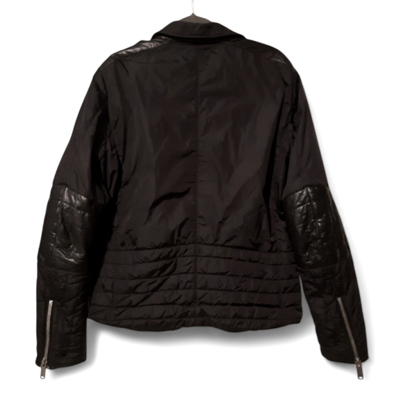 AW97 GUCCI x TOM FORD Vtg Moto Puffer Jacket Web Leather Nylon Biker Bomber - Picture 3 of 16